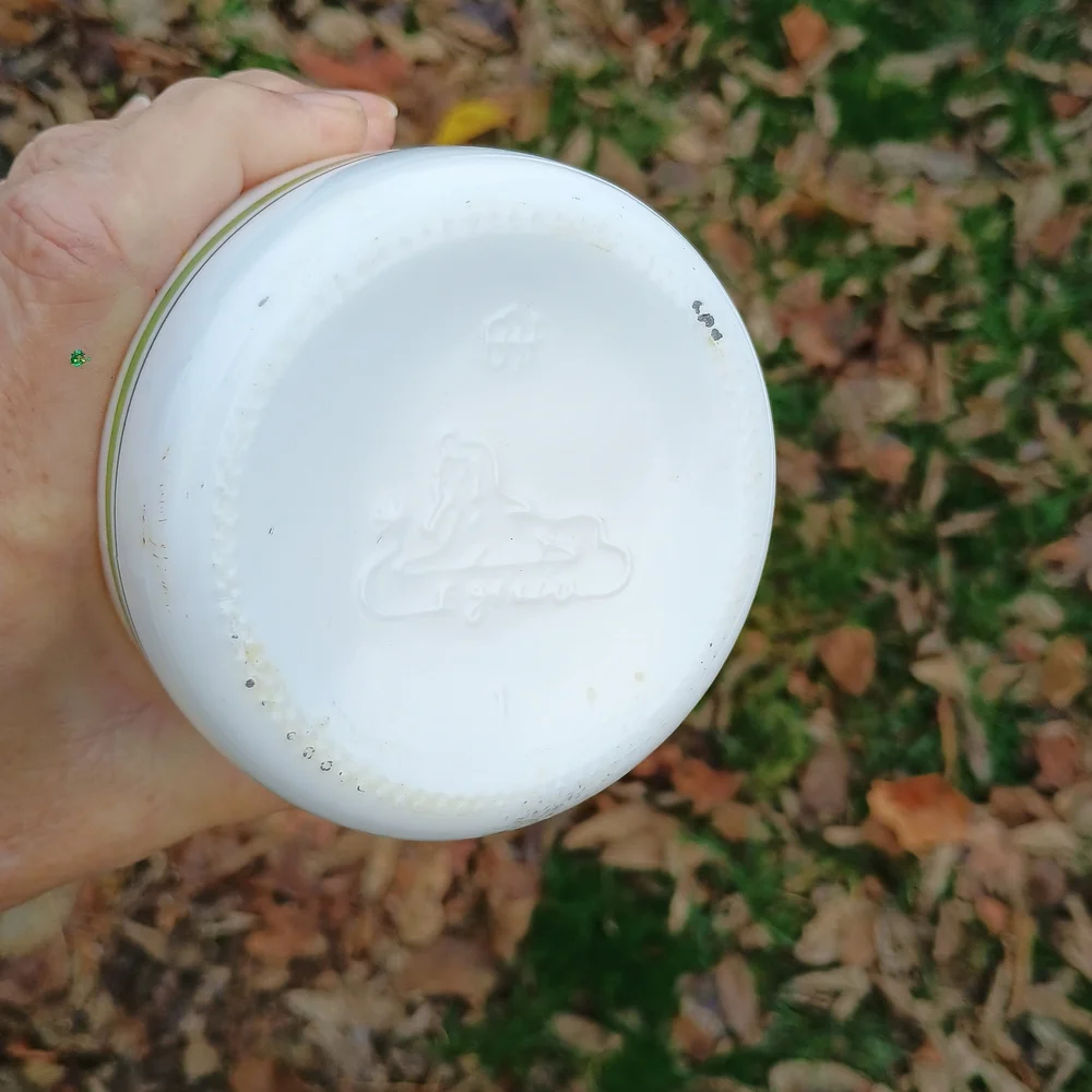 VTG Eqizia white glass quart size milk bottle, bird decor, whimsical decor